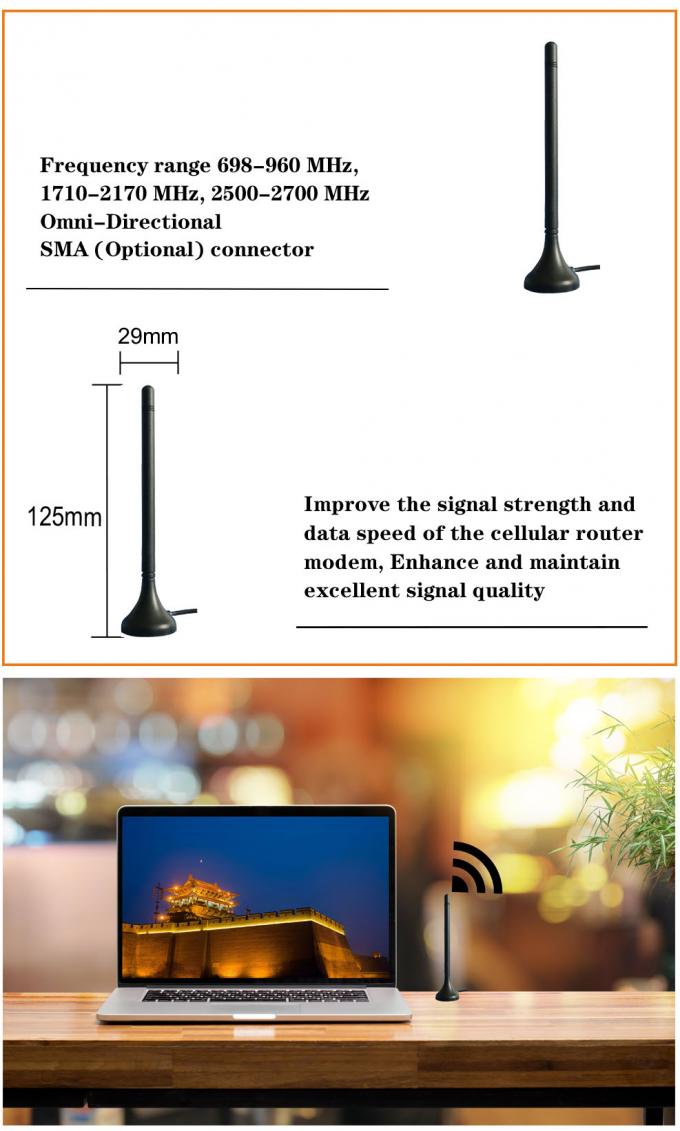 Antena interna da longa distância 698~2700MHz GSM3G 4G LTE Wifi