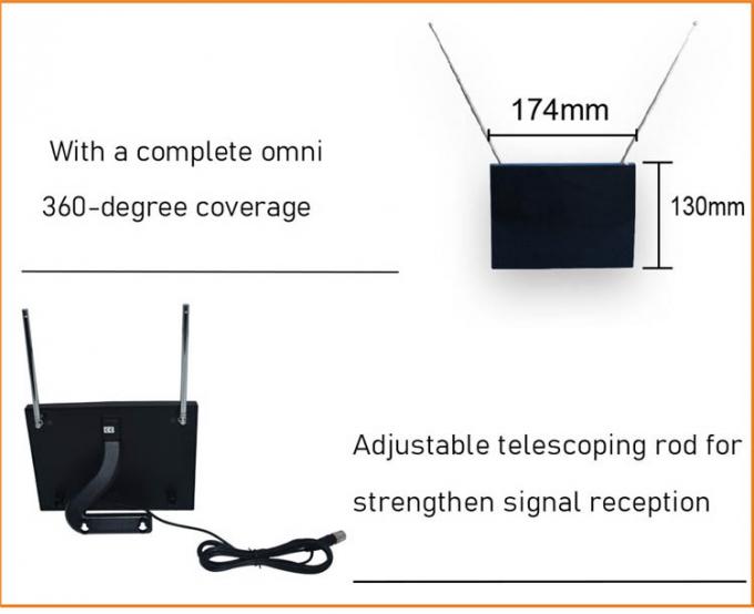 25dBi antena lisa amplificada interna lisa da tevê do projeto da antena da tevê do ganho alto HD Digitas