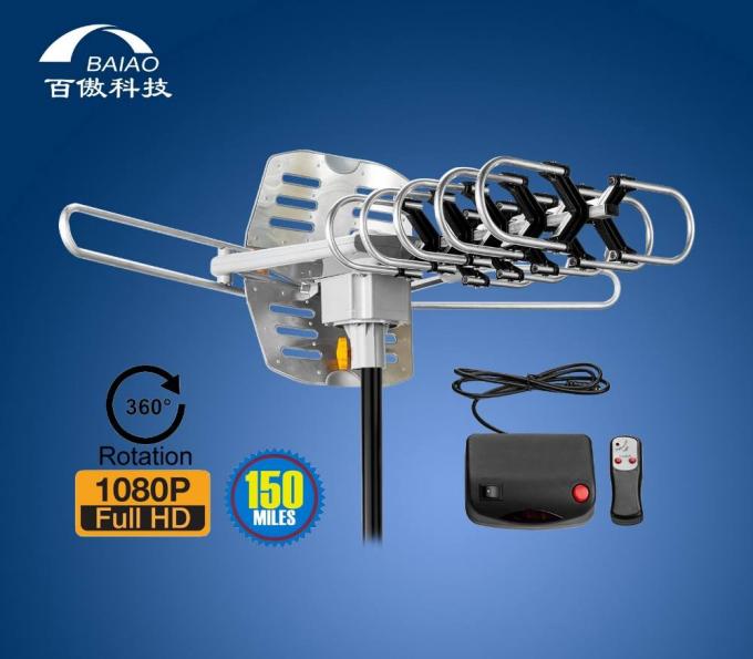 A frequ&ecirc;ncia ultraelevada motorizada do Yagi amplificou a antena de Digitas HDTV com uma rota&ccedil;&atilde;o de 360 graus 0