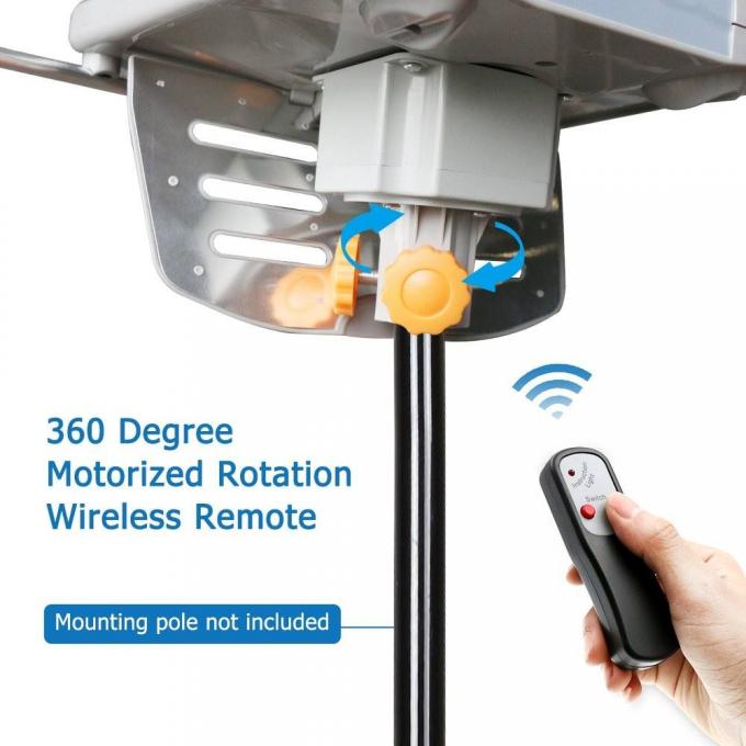 150 milhas antena exterior da tev&ecirc; do Yagi do VHF da frequ&ecirc;ncia ultraelevada de uma rota&ccedil;&atilde;o de 360 graus 2