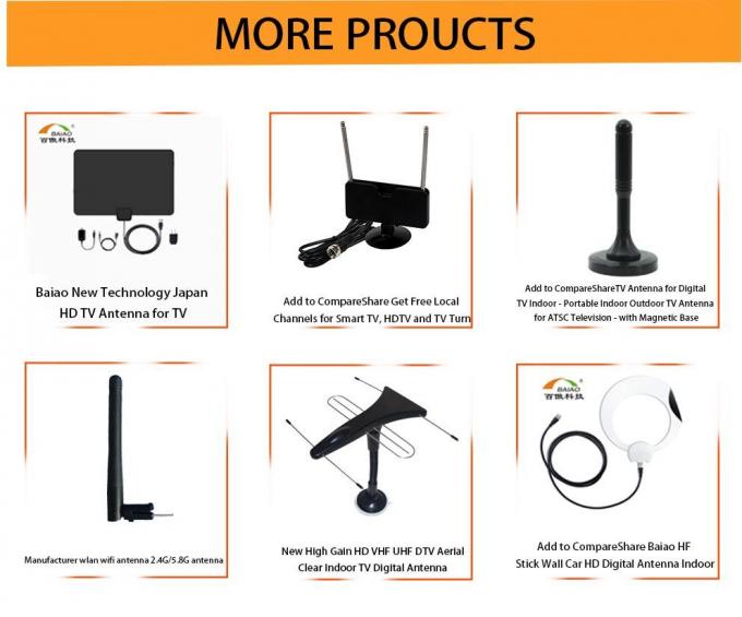 Frequ&ecirc;ncia ultraelevada 470 - antena da tev&ecirc; de 862MHz 100 Miles Digital com base magn&eacute;tica 4