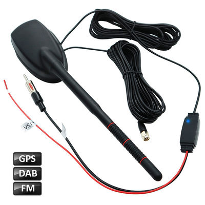 Alto ganho 20dB GPS Veículo Antenna FM AM DAB Amplificador de rádio Combinação de carro Antenna adequada para a maioria dos veículos