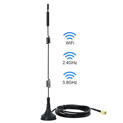 WiFi 2.4GHz 5GHz 5.8GHz Antenna de base magnética para gravador de vigilância de câmera de segurança de vídeo sem fio