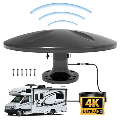 Televisão inteligente sinal de recepção aérea 360 para acampamento, Campervan Digital Motorhome Truck antena de viagem TV RV HDTV antena
