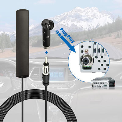 DIN Plug Adesivo Patch Automóvel Automóvel escondido AM FM Rádio Antenna para Veículo Caminhão Unidade de cabeça de receptor estéreo