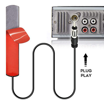 DIN Plug Adesivo Patch Automóvel Automóvel escondido AM FM Rádio Antenna para Veículo Caminhão Unidade de cabeça de receptor estéreo