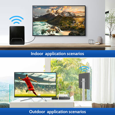 Nova Antena HDTV Inteligente Digital HD 4K 1080P Amplificada 30dbi Longa Distância UHF Antena Plástica Externa Gratuita