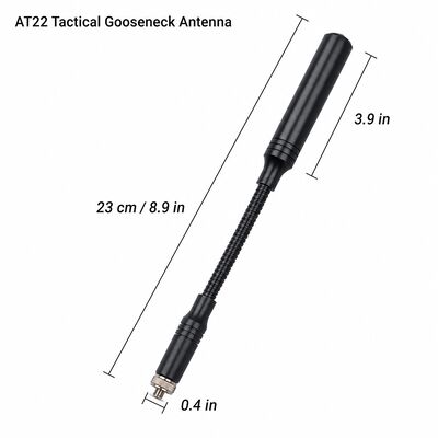 Antenna tática de bumerangue, banda dupla 144/430MHz Antenna de rádio portátil com interface SMA opcional