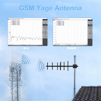 GSM Yagi Antenna 9dBi Alto Ganho Exterior 3G 4G Yagi Antenna Polarização Vertical/Horizontal para Reforço de Sinais Celulares
