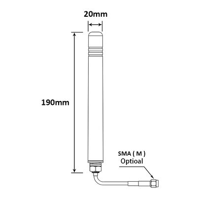 New Design Outdoor IP68 Waterproof Screw Mount Cabinet Antenna de Alto Ganho 5G 4G LTE GSM 3G Full Band Antenna Omni Cellular Borracha