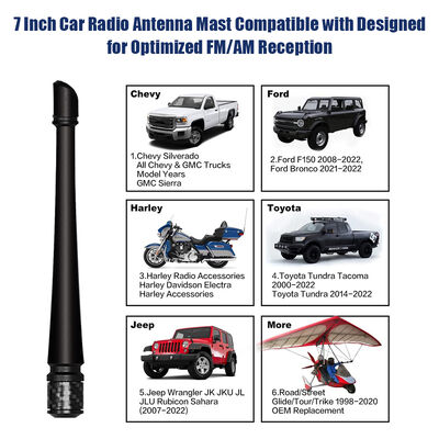 Substituição de borracha universal otimizada da antena de rádio do caminhão do recolhimento do CB com antena superior do carro do ganho da faixa de frequência 7-50MHz 5dBi