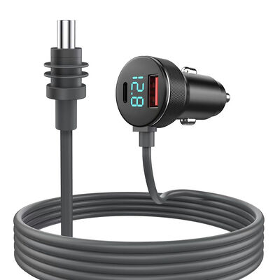 Starlink Mini Adaptador de Carro 12V2A Coaxial Cig Lighter Carregador Cabo à prova d'água Instalado em chip de energia estável Dual PD45W USB