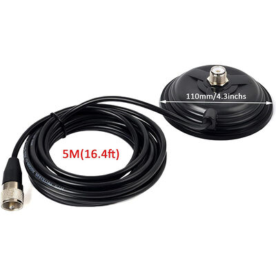 11CM Grande Copo de Sucção Car Radio Antenna Magnet Base, 30,8lbs Alta Força de Puxação Magnet Mount para VHF UHF HF Ham Radio Antenas