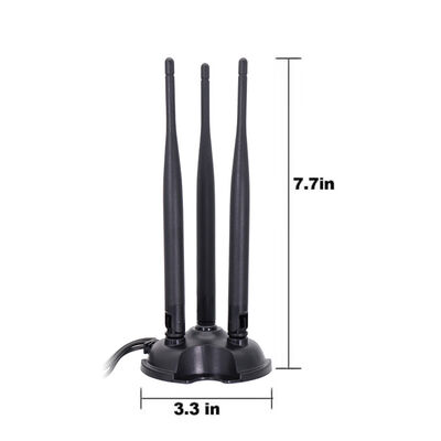 Antena WiFi Omni de Banda Dupla 2.4G 5.8G de Alto Ganho, Antena Omni 8dBi para Roteador WiFi e Placa de Rede Sem Fio