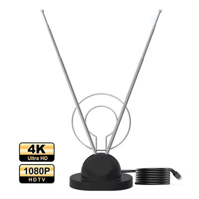 Televisão de alto ganho hf/vhf/uhf interior Antenna multibanda 4k gratuita telescópica digital Aerial Signal Booster Digital Home TV Antenna