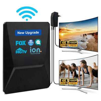 Nova Antena HDTV Inteligente Digital HD 4K 1080P Amplificada 30dbi Longa Distância UHF Antena Plástica Externa Gratuita