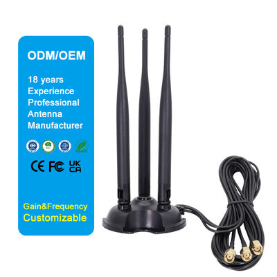 Antena WiFi Omni de Banda Dupla 2.4G 5.8G de Alto Ganho, Antena Omni 8dBi para Roteador WiFi e Placa de Rede Sem Fio